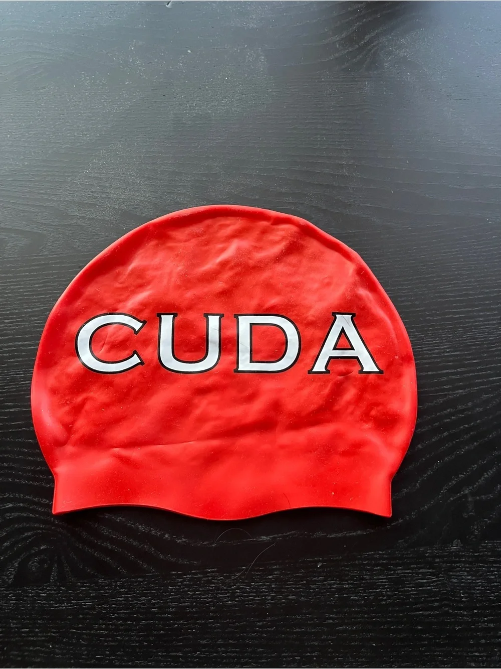 Front Range CUDA Red Latex Swim Cap One Size Swimming